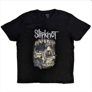 img_1766 Slipknot© “Skull Group” Official Band T-shirt (Double Sided) (Unisex) (Black/Grey)
