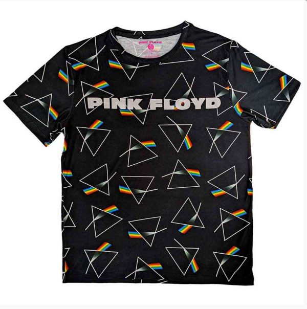 Pink Floyd© “Pink Floyd Prism Repeat” Band PJ Pyjamas Set (Unisex) (Black/Rainbow) - Image 2