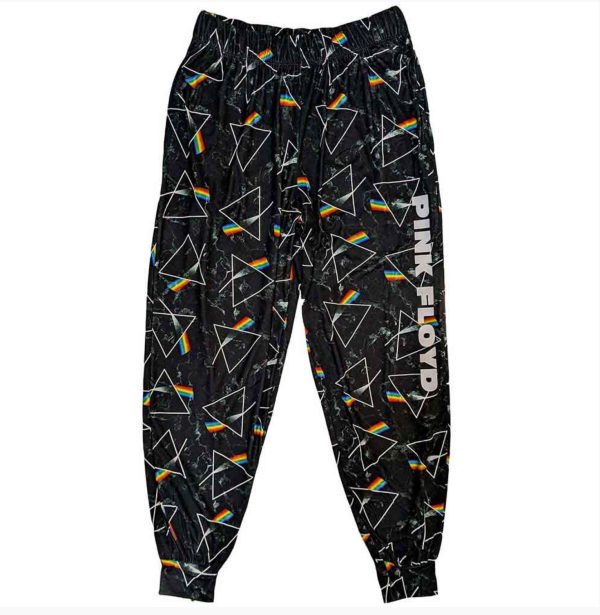 Pink Floyd© “Pink Floyd Prism Repeat” Band PJ Pyjamas Set (Unisex) (Black/Rainbow) - Image 3