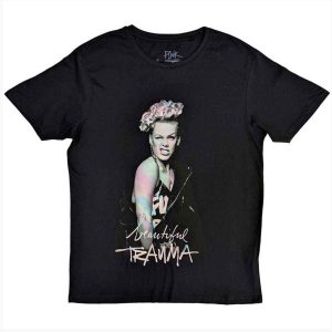 img_1803 Official Pink© "Pink Wink" Official Band T-shirt (Unisex) (Black/White/Neon)