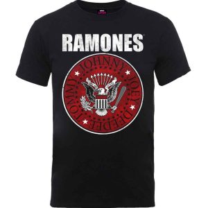 img_1805 Ramones© “Red Fill Seal Hey Ho Let’s Go” Official Band T-shirt (Unisex) (Black/Red/White)