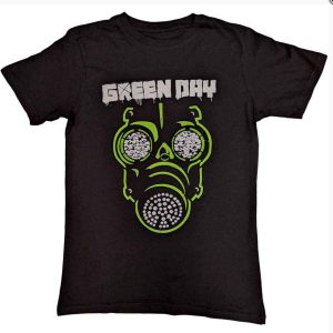 img_1814 Official Green Day© "Green Mask" Official Band T-shirt (Unisex) (Black/White/Green)