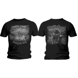 img_1840 Motörhead© “Clean Your Clock” Official Band T-shirt (Unisex) (Black/White) (Double Sided)