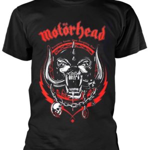 Motörhead© “Lightning Wreath” Official Band T-shirt (Unisex) (Black/White/Red)