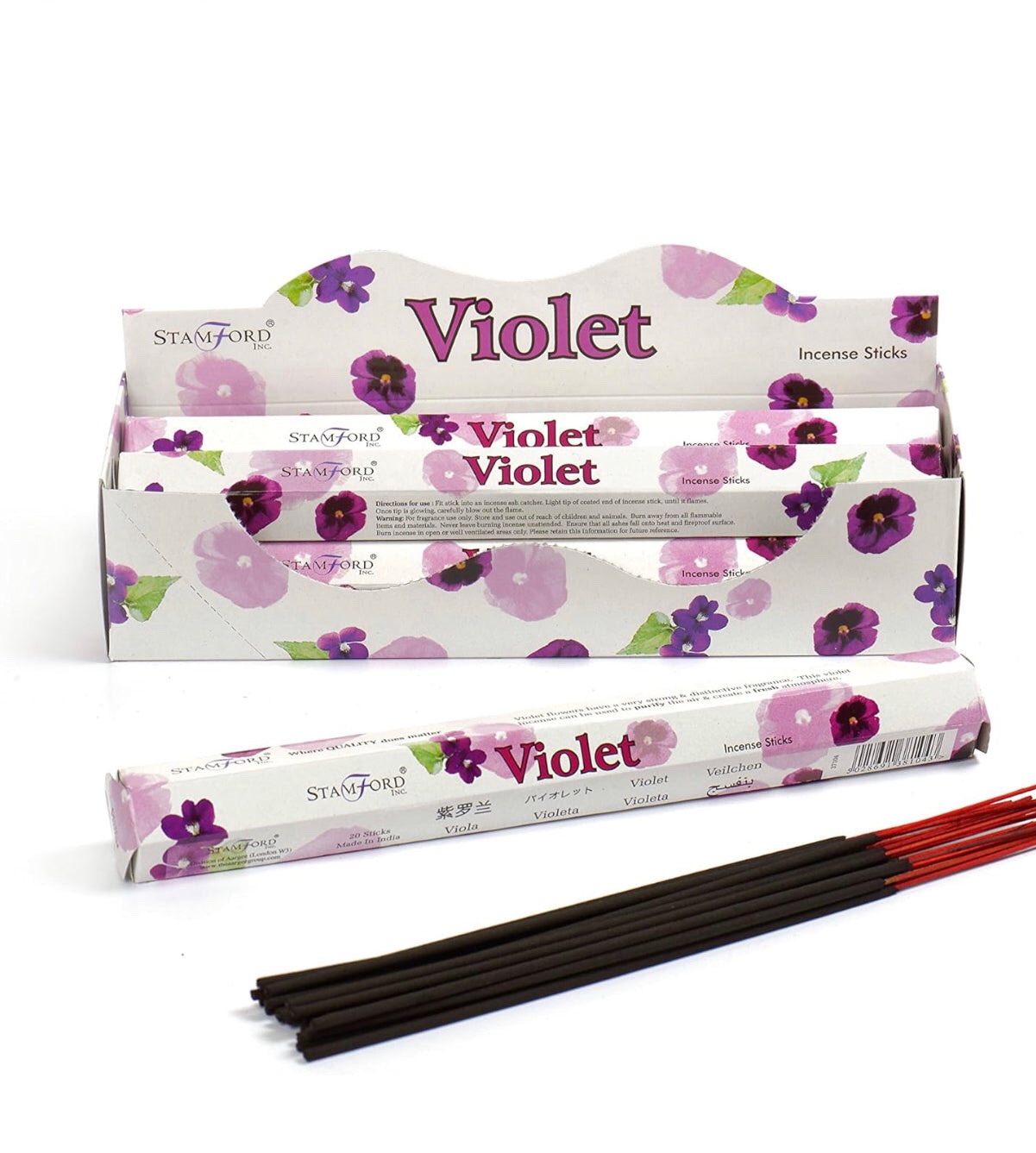 37104 Stamford Inc Violet Incense Sticks (Violet Flowers) (20 Incense Sticks)