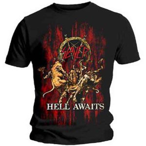 img_1899 Slayer© “Slayer Hell Awaits” Official Band T-shirt (Unisex) (Black/Red)