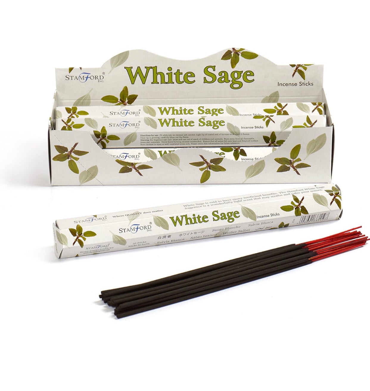 37119 Stamford Inc White Sage Incense Sticks (20 Incense Sticks) (White Sage) - Image 2