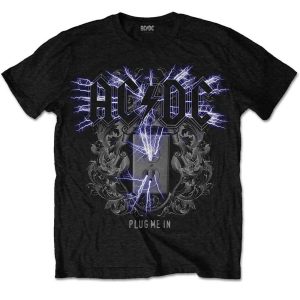 img_1915 Official AC/DC© “Electric Plug Me In” Official Band T-shirt (Unisex) (Black/Blue)