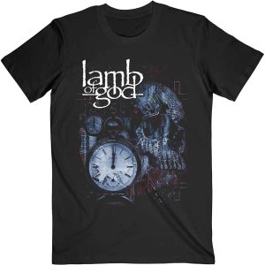 img_1939 Lamb Of God© “Circuitry Skull Recolour” Official Band T-shirt (Unisex) (Black/Blue/Red)