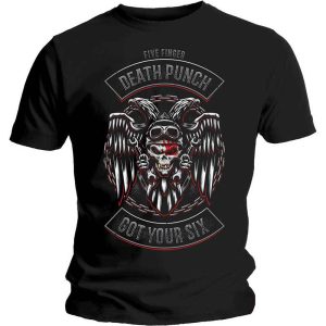 img_1940 Five Finger Death Punch© "Biker Badge Got Your Six" Official Band T-shirt (Unisex) (Black)