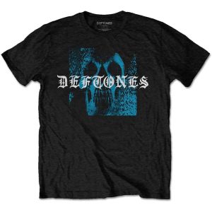 img_1952 Deftones© “Static Skull” Official Band T-shirt (Unisex) (Black/Blue/White) (Double Sided)