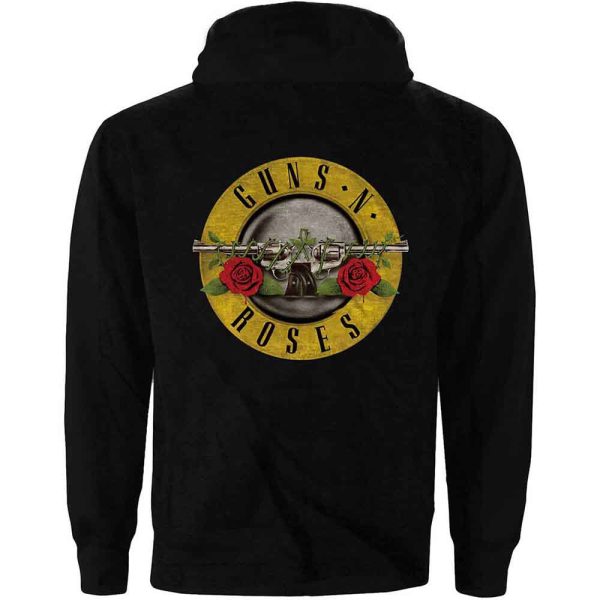 Official Guns N’ Roses© “Bullet Album Cover Classic Logo” Band Ladies ZipUp Hoodie (Double Sided) - Image 4