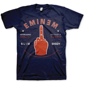img_1970 Eminem© “Detroit Finger” Official Band T-shirt (Unisex) (Blue/Red)