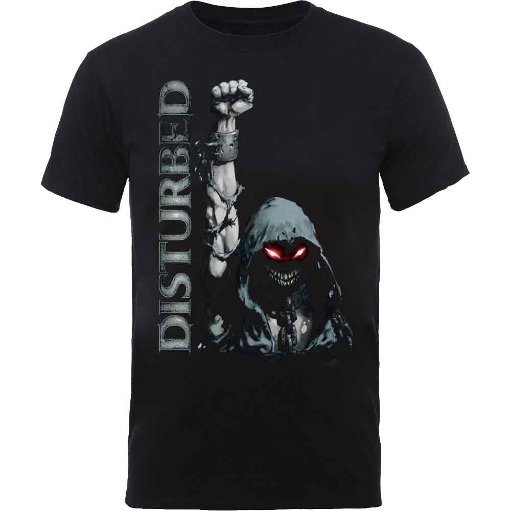 Disturbed© "Up Yer Military" Official Band T-shirt (Unisex) (Black/White)
