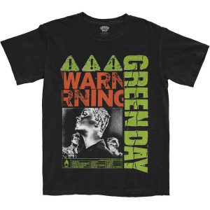 img_1979 Green Day© "Green Day Warning" Official Band T-shirt (Unisex) (Black/White/Green/Orange)