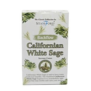img_2014 Stamford Inc 37421 Californian White Sage BackFlow Incense Cones (12 Cones) (Californian White Sage)