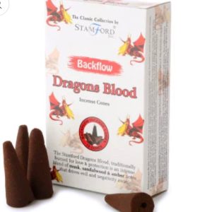 img_2015 Stamford Inc 37424 Dragons Blood BackFlow Incense Cones (12 Incense Cones) (Musk, Sandalwood, & Amber)