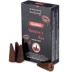 img_2023 Stamford Inc 37484 Vampires Kiss BackFlow Incense Cones (12 Cones) (Lavender, Musk & Cedar Wood)