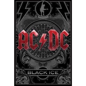 img_2026 Official AC/DC© Official Poster “AC/DC Black Ice” AC/DC Black Ice Album Cover Design Maxi Poster Lightning Patterned Poster (Black/Red) (61cm x 91.5cm)