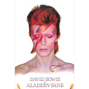 Official David Bowie© Official Poster “David Bowie Aladdin Sane” David Bowie Aladdin Sane Album Cover Maxi Poster (Red/White) (61cm x 91.5cm)