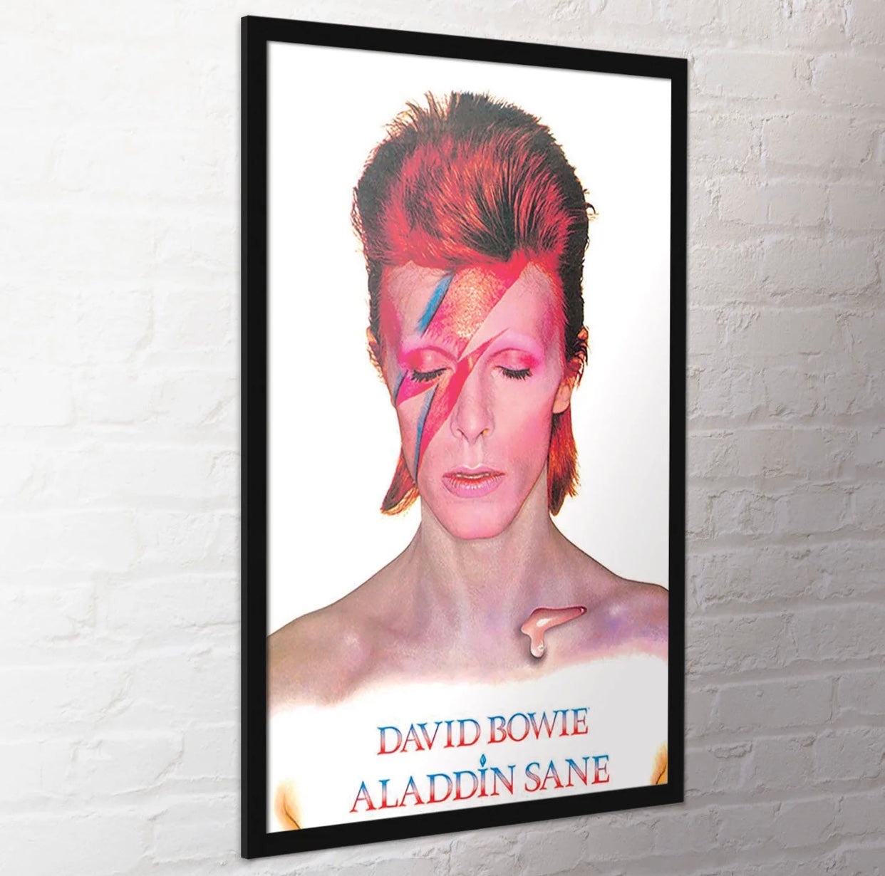 Official David Bowie© Official Poster “David Bowie Aladdin Sane” David Bowie Aladdin Sane Album Cover Maxi Poster (Red/White) (61cm x 91.5cm) - Image 2