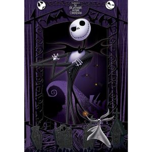 Official Jack Skeleton© Official Tim Burton’s© Official Disney© Official Poster Nightmare Before Christmas Jack Skeleton “Its Jack” Disneys Tim Burton Jack Skeleton Maxi Poster (Black/Purple) (61cm x 91.5cm)