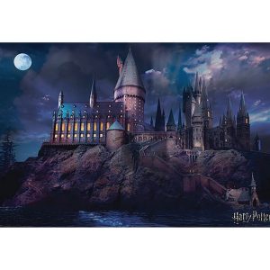 Official Harry Potter© Official Poster “Hogwarts” Harry Potter Magic Wizardry School Of Arts Design Maxi Poster (Blue/Brown) (61cm x 91.5cm)