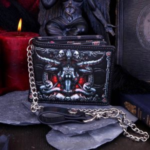 Nemesis Now© B4704P9 “Baphomet Wallet” Occult Pentagram Goat Cobra Snake Wallet with Chain (10cm)