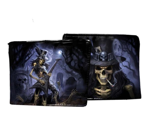 Nemesis Now© James Ryman© B3131H7 “Play Dead” Skeleton Guitarist Grim Reaper Wallet (10cm) - Image 2