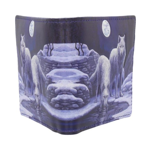 Nemesis Now© Lisa Parker© B3951K8 “Winter Warriors” Wolves Moon Lake Wallet (10cm) - Image 4