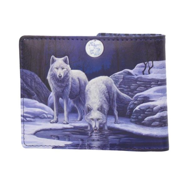 Nemesis Now© Lisa Parker© B3951K8 “Winter Warriors” Wolves Moon Lake Wallet (10cm) - Image 2