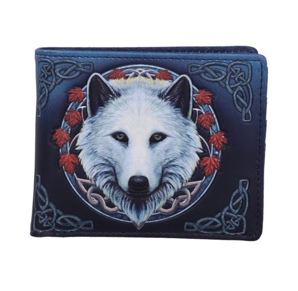 Nemesis Now© B5250S0 “Guardian Of The Fall” White Wolf Autumn Leaves Wallet (10cm) - Image 2