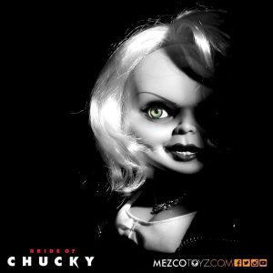 Tiffiany© MEZCO© Bride of Chucky 15″ Mega Scale Talking Tiffany Doll (15 Inches) (Black/White)