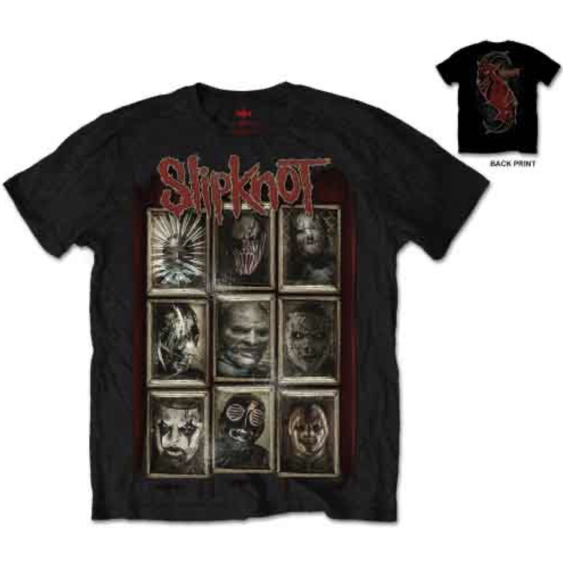 Slipknot© "New Mask" Official Band T-shirt (Double Sided) (Brown/Red)