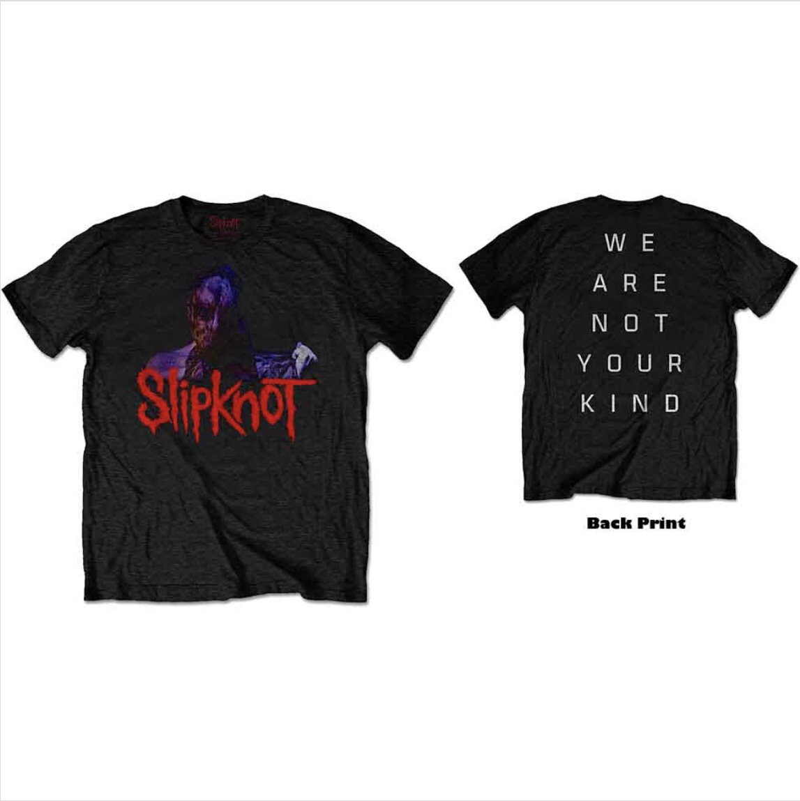 Slipknot© "WANYK Back Hit" Official Band T-Shirt (Double Sided) (Black/Purple/Red) - Image 2