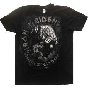 img_4118 Iron Maiden© "Number of The Beast" Official Band T-shirt (Unisex) (Black/White)