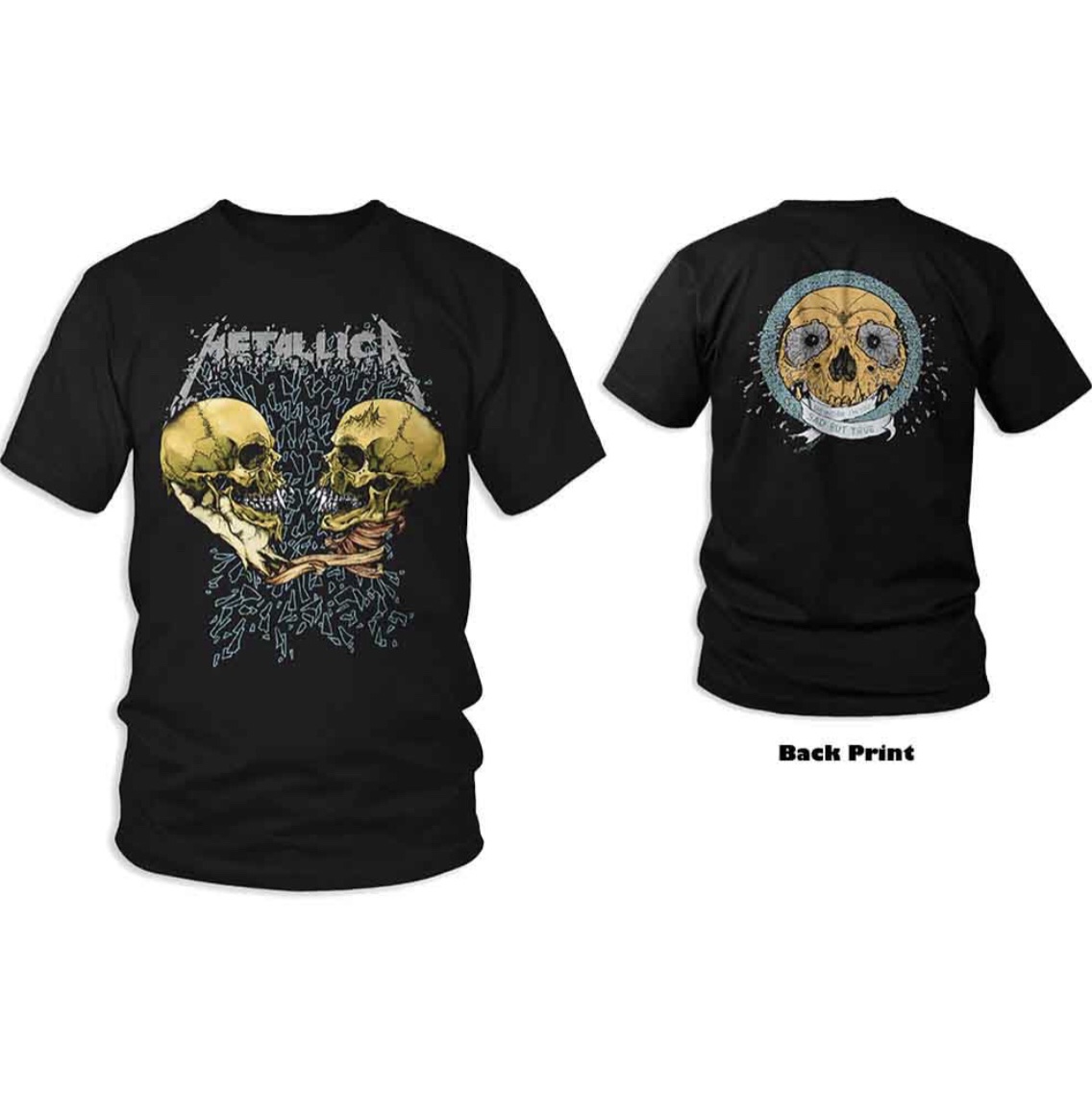 Metallica© “Sad But True” Official Band T-shirt (Unisex) (Black/Yellow/Silver) - Image 3