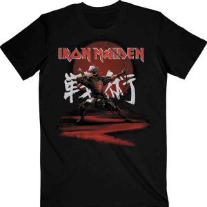 img_4159 Iron Maiden© “Senjutsu Eddie Archer Kanji” Official Band T-shirt (Unisex) (Black/White/Red)