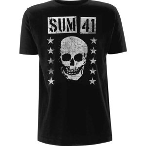 img_4179 Sum 41© “Grinning Skull” Official Band T-shirt (Unisex) (Black/White)