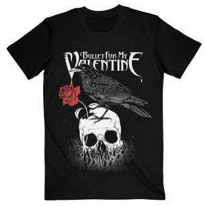 img_4180 Bullet For My Valentine© “Raven” Official Band T-shirt (Unisex) (Black/White/Red)