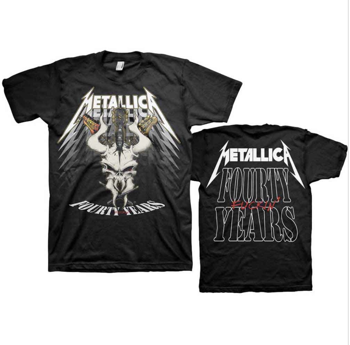 Metallica© “40th Anniversary Forty Years” Official Band T-shirt (Unisex) (Double Sided)