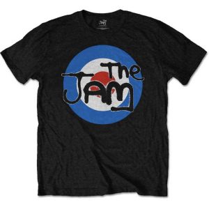 img_4183 The Jam© “Spray Target Logo” Official Band T-shirt (Unisex) (Black/Blue/Red/White)