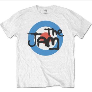 img_4184 The Jam© “Spray Target Logo” Official Band T-shirt (Unisex) (Black/Blue/Red/White)