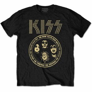 img_4185 Kiss© “Hailing From NYC Band Circle” Official Band T-shirt (Unisex) (Black/Yellow)