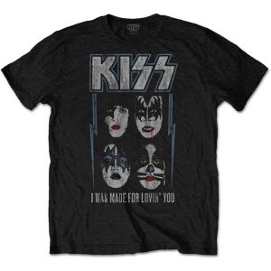 img_4187 Kiss© “I Was Made For Lovin’ You” Official Band T-shirt (Unisex) (Black/White/Blue)