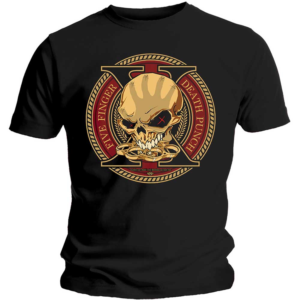 Five Finger Death Punch© "Decade Of Destruction" Official Band T-shirt (Black/Brown/Red)