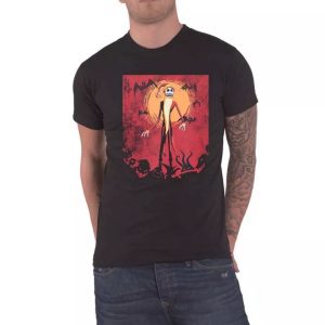 Official Tim Burton’s© The Nightmare Before Christmas (25 Years) “Jack Orange Sun” Skeleton T-Shirt
