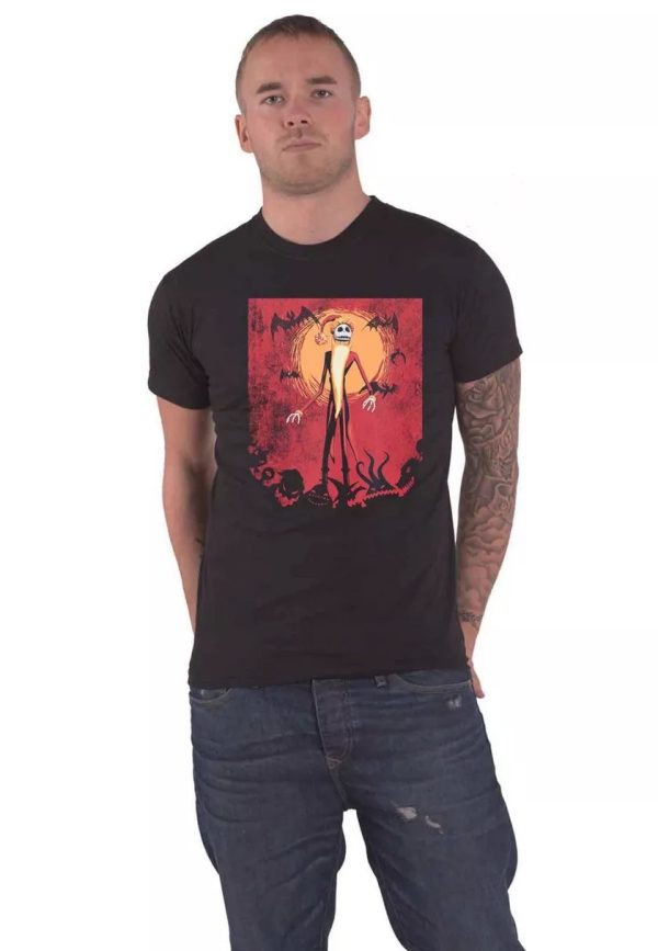 Official Tim Burton’s© The Nightmare Before Christmas (25 Years) “Jack Orange Sun” Skeleton T-Shirt
