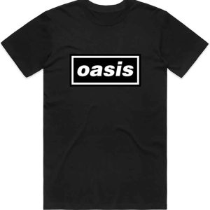 img_4567 Official Oasis© “Decca Logo” Official Band T-shirt (Unisex) (Black/White)