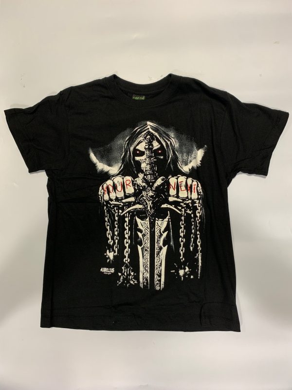 Gothic Designs Angel Grim Reaper Your Next Blood Sword Warrior In Chains Gothic T-shirt